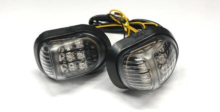 Wxonecy 12V Geel Verlichting Motor Indicatoren Blinker 9 Led Motorfiets Een Paar Piranha Licht Flasher Richtingaanwijzer