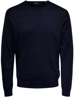 Wyler Life Crew Knit Sweater Heren navy