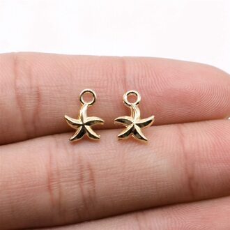 Wysiwyg 20 Stks/partij Charms Zeester Diy Sieraden Bevindingen Rose Goud Kleur 12X7 Mm Starfish Bedels