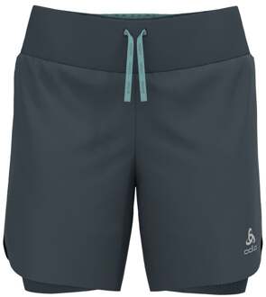 X-Alp Trail 6inch 2in1 Hardloopshorts Dames donkergrijs - S