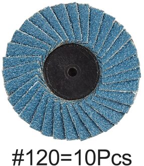 X Autohaux Auto Polijsten Aluminium Oxide 2 Inch Hoge Dichtheid Flap Disc Schuren Slijpschijf 80 120 Grit 10 20 stuks Schuurpapier 10stk 120Grit