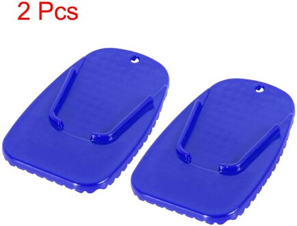 X Autohaux Universele Motorfiets Plastic Kickstand Pad Ondersteuning Plaat Stand Side Stand Extension Pad Kickstand Side Kick Stand Pad 2stk blauw