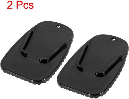 X Autohaux Universele Motorfiets Plastic Kickstand Pad Ondersteuning Plaat Stand Side Stand Extension Pad Kickstand Side Kick Stand Pad 2stk zwart