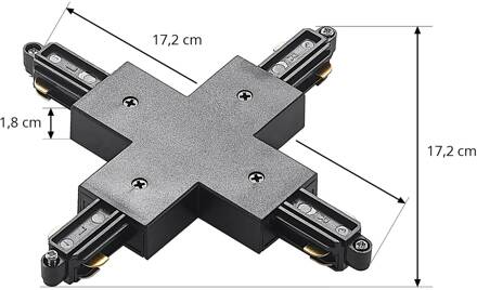X-connector Linaro, zwart, 1-fasensysteem