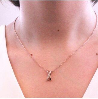 X Duo Hanglamp - Oostenrijks Kristal Wit en roségoud