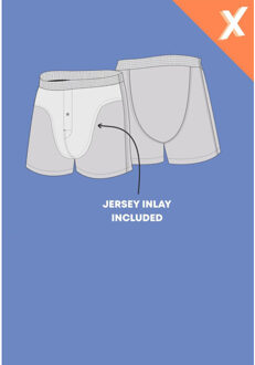 X heren wijde boxershort met binnenbroek burger print Blauw