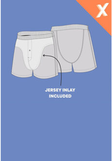 X heren wijde boxershort met binnenbroek pizza/gummibeer/hamburger print 3-pack - maat M Blauw