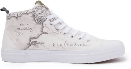 x Lord Of The Rings Map White Signature High Top - UK 9 / EU 43 / US Men's 9.5 / US Women's 11