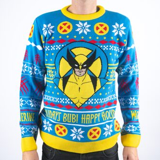X-Men -97 Wolverine Happy Holidays Bub! Knitted Christmas Jumper - S