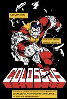 X-Men Colossus Bio Unisex T-Shirt - Black - 3XL Zwart