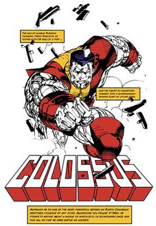 X-Men Colossus Bio Unisex T-Shirt - White - 3XL Wit