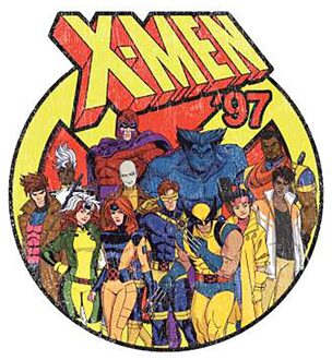 X-Men Group Unisex Ringer T-Shirt - White/Black - L Wit
