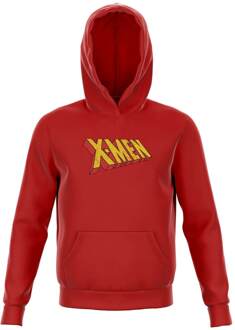 X-Men Retro Logo Kids' Hoodie - Red - 122/128 (7-8 jaar)