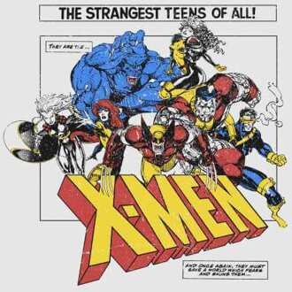 X-Men Retro Team Up Hoodie - Grey - L - Grey