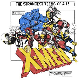 X-Men Retro Team Up Hoodie - White - L - Wit