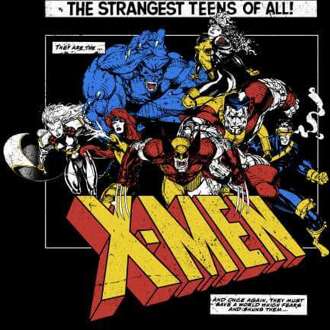 X-Men Retro Team Up Women's Cropped Hoodie - Black - L Zwart