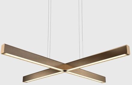 X Model Hanglamp - Gebruind messing