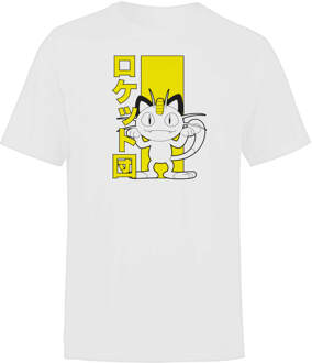 X Pokémon Team Rocket Meowth Heren-T-shirt - Wit - M