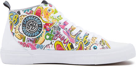 x SpongeBob SquarePants High Top - White - UK 7 / EU 40.5 / US Men's 7.5 / US Women's 9