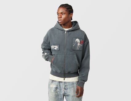 x Stranger Things Villains Patch Zip Hoodie, grijs - M