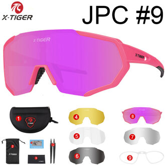 X-TIGER Gepolariseerde Fietsbrillen Outdoor Sport Racefiets Bril Mountain Fiets Zonnebril Mannen Vrouwen Fietsen Goggles Eyewear JPC09-5 lens