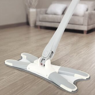 X-Type Microfiber Vloer Mop Met 3Pcs Mop Doek Vervangen Hand-Gratis Wassen Platte Mop Handleiding Extrusie huishoudelijke Schoonmaakmiddelen Gereedschappen 3 mop hoofd grijs