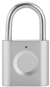 X007 Vingerafdruk Hangslot Vingerafdruk Bagage Slot Vingerafdruk Kleine Hangslot Lade Kleine Lock Hoofd Vingerafdruk Wachtwoord Slot grijs