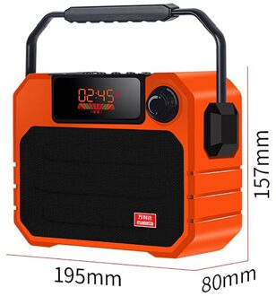 X06 Outdoor Square Dance Versterker Draagbare Draagbare Versterker Bluetooth Draadloze Microfoon oranje