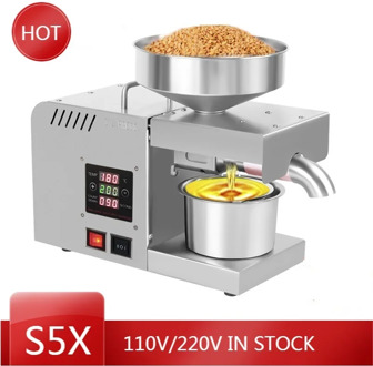 X5S 220V / 110V Intelligent Oil Press Automatic Household and Commercial Stainless Steel Hot and Cold Oil Extraction Machine