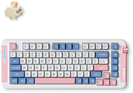 X75 Pink Blue Icy Creamsicle Wireless Gasket Mount Mechanical Toetsenbord