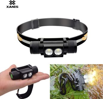 Xanes D25 1650LM 2 X Xpl Led 6 Modi Traploos Dimmen Usb Interface IPX6 Waterdichte Koplamp Emergency Lamp Torch Spots
