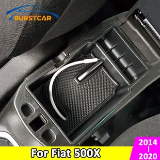 Xburstcar Voor Fiat 500X - Auto Styling Abs Antislip Mat Center Armsteun Opbergdoos Handschoenenkastje opbergdoos Accessoires