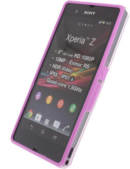 Xccess Hard Bumper Case Sony Xperia Z Purple/Transparant
