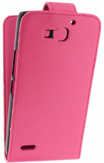 Xccess Leather Flip Case Huaw G750  Pink