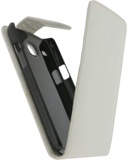Xccess Leather Flip Case Samsung I8260 Galaxy Core White
