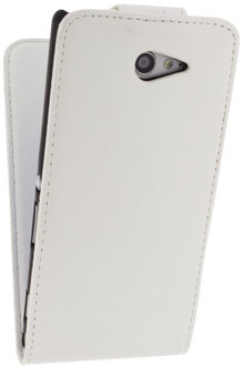 Xccess Leather Flip Case Sony Xperia M2 White
