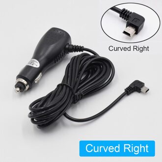 XCGaoon 3.5 meter 5 v 2A mini USB Car Charger Adapter met Switch voor Auto DVR Camera Video Recorder/ GPS input DC 12 v-24 v mini curved rechtsaf