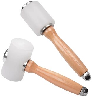 XD-2 Pcs Lederen Carving Hamer, Lederen Mallet, Houten Handvat Nylon Hamer, lederen Gereedschap Voor Handgemaakte Diy Leer Werk