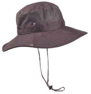 XdanqinX Opvouwbare mannen Mesh Hoed Ademend Emmer Hoeden Zomer Wind Touw Vaste vrouwen Ventilatie Strand Hoed Vissen cap koffie