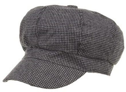 XdanqinX vrouwen Eenvoudige Mode Katoen En Doek Krantenverkoper Caps Chidori Rooster Elastische Aanpassing Trendy Casual Hoeden Voor Vrouwen donker grijs