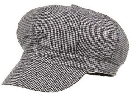 XdanqinX vrouwen Eenvoudige Mode Katoen En Doek Krantenverkoper Caps Chidori Rooster Elastische Aanpassing Trendy Casual Hoeden Voor Vrouwen licht grijs