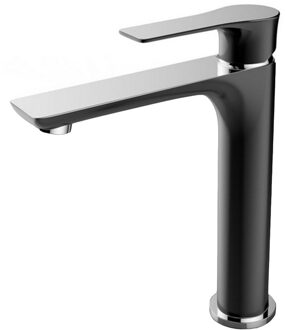 Xellanz Casma Eenhendel Wastafelmengkraan - Verhoogd - Zwart/Chroom