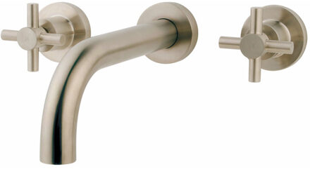 Xellanz Cross Afbouwdeel Wastafelkraan - Geborsteld Staal