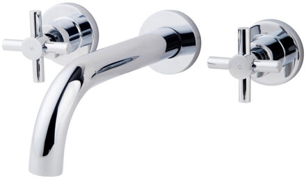 Xellanz Cross Wastafelkraan Inbouw - Compleet Chroom