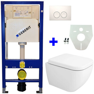 Xellanz Geberit UP100 Toiletset - Sky Wandcloset met Zitting - Delta 25 - Wit