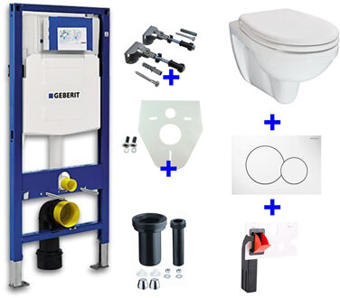 Xellanz Geberit UP320 Toiletset - Trevi Wandcloset met Zitting inc. Toiletblokhouder - Sigma 01 - Wit