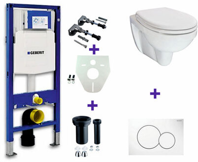 Xellanz Geberit UP320 Toiletset - Trevi Wandcloset met Zitting - Sigma 01 - Wit