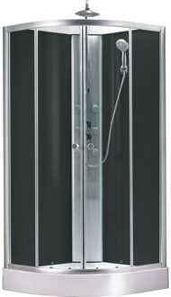 Xellanz Korver Douchecabine Compleet Jupiter incl. douchekolom en zwarte achterpanelen
