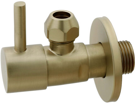 Xellanz Minimal Hoekstopkraan - 1/2x3/8 - of Knel - 10mm - Geborsteld Messing PVD