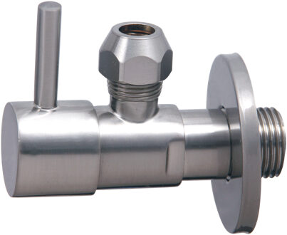 Xellanz Minimal Hoekstopkraan - 1/2x3/8 - of Knel - 10mm - Geborsteld Staal PVD